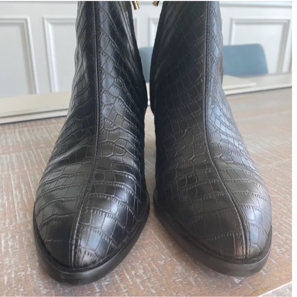 J. McLaughlin croc embossed Gwenyth boots size 7.5 - Picture 2 of 10